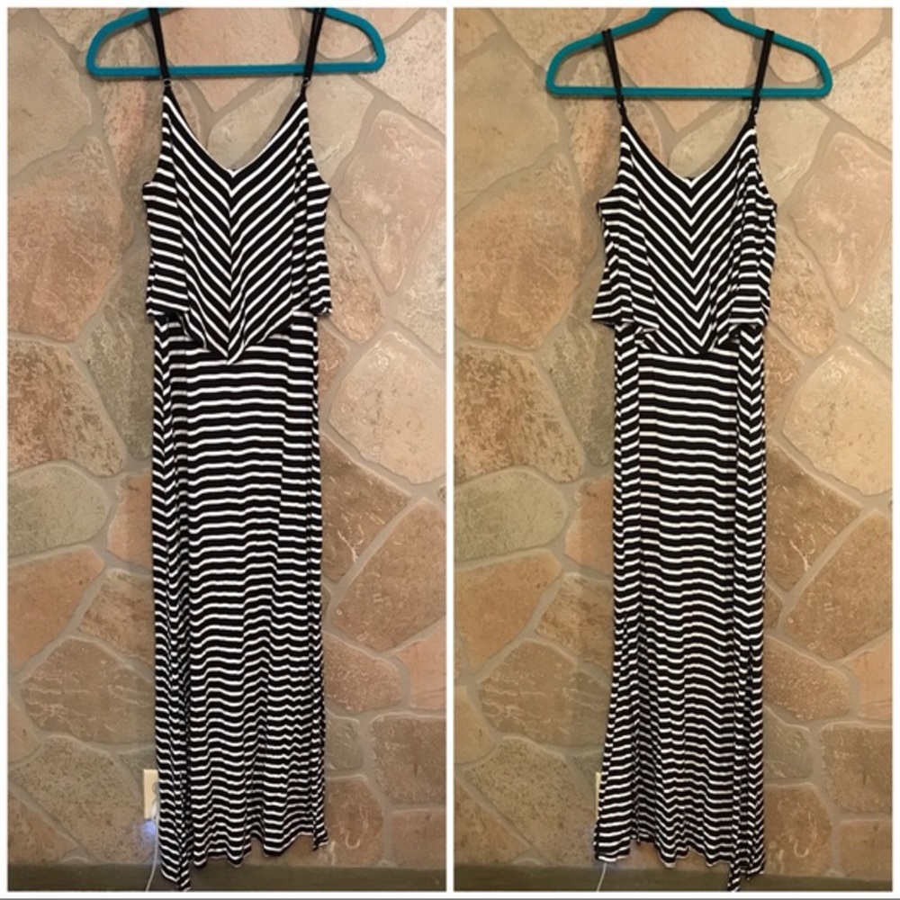 Missing Black and White Maxi Dress